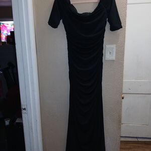 Calvin Klein Collection Elegant Black Asymmetrical Dress